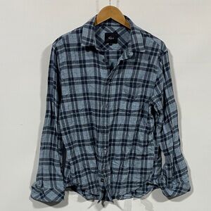 Rails Plaid Blue Men's button down shirt